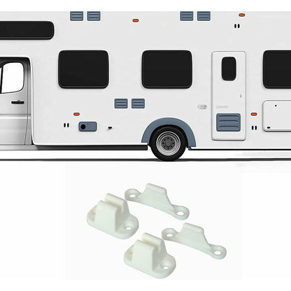 2X T-Shaped Door Retainer Kit Stop Retaining Plastic Hook Holder Compatible Door Latch Bracket For Rv Trailer Camper - Image 3