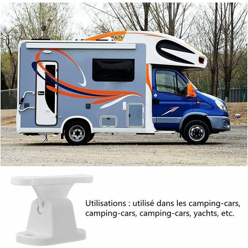 2X T-Shaped Door Retainer Kit Stop Retaining Plastic Hook Holder Compatible Door Latch Bracket For Rv Trailer Camper - Image 4