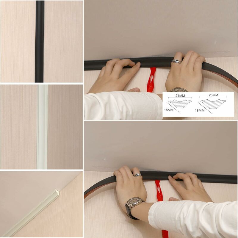 5 Meters Flexible Moulding Trim, Caulk Strips, Self-Adhesive, For Bathtub Corners, Toilets, Countertops, Baseboard, - Image 3