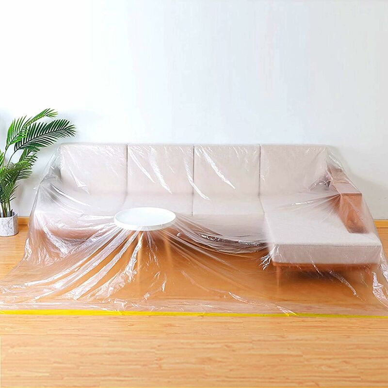 Sofa Cover Durable Waterproof Dustproof Furniture Cover,270Cm15M