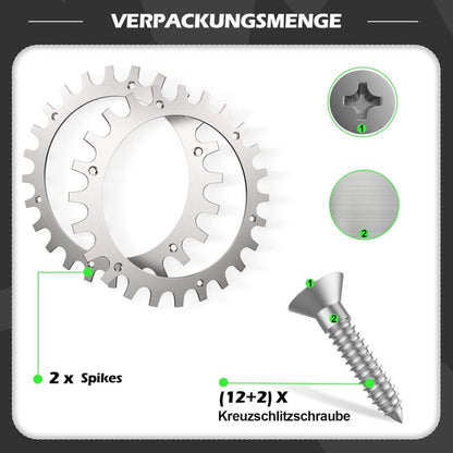 2 X Premium Stainless Steel Studs For Worx S/Model,2X Stainless Steel Screw-In Spikes Traction Enhancer,RObotic Lawn - Image 3