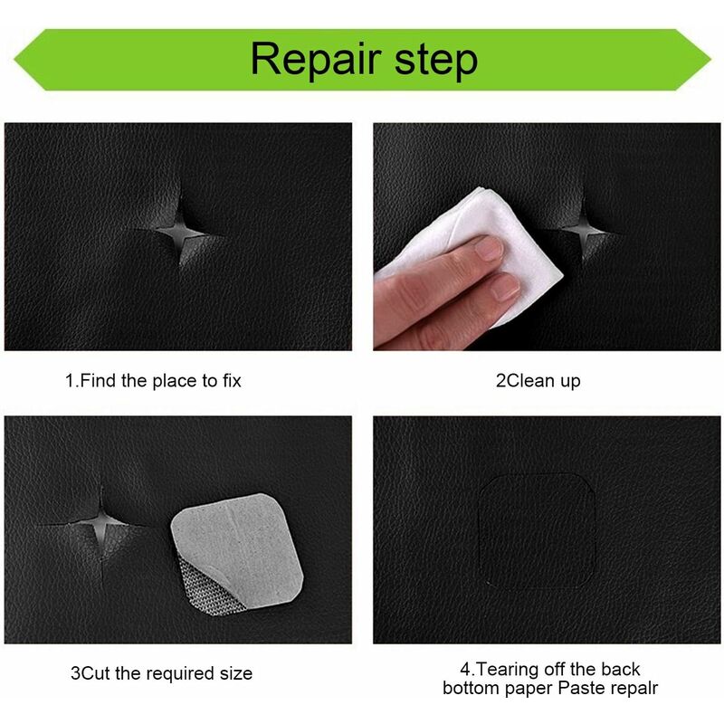 Leather Repair Patch, 1 ROll Self Adhesive Pu Leather Repair Patch First Aid Kit For Car Seat Sofa Furniture Jackets - Image 2