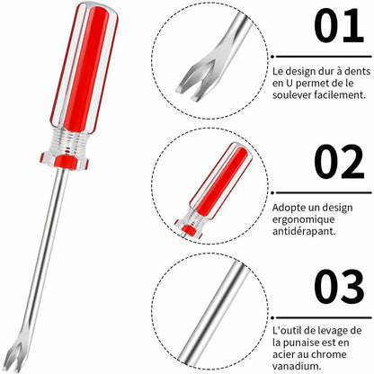 Fingertoys Nail Puller Kit 3Mm U-Shaped Nail Puller Tack Lifter Nail Puller For Rivet Nail Removal - Image 3
