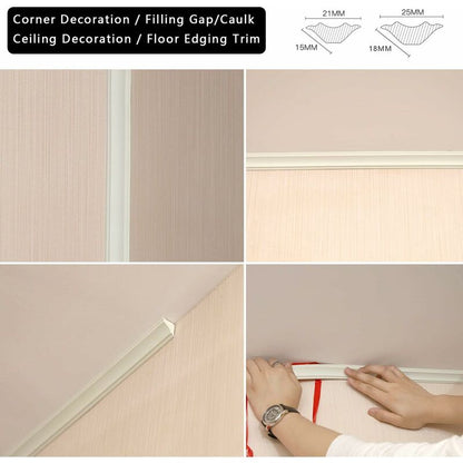 5 Meters Flexible Moulding Trim, Caulk Strips, Self-Adhesive, For Bathtub Corners, Toilets, Countertops, Baseboard, - Image 4