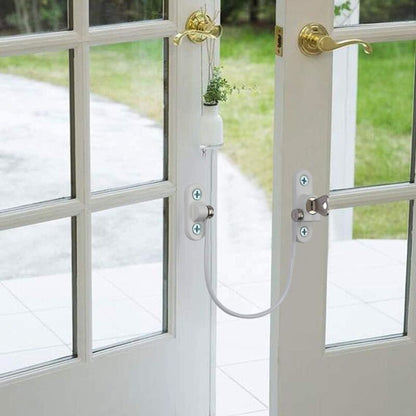 Security Lock Furniture Door Window-2 pcs With Key White Cable Restrictor 190Mm-Baby Child Safety Cable Restrictor - Image 2