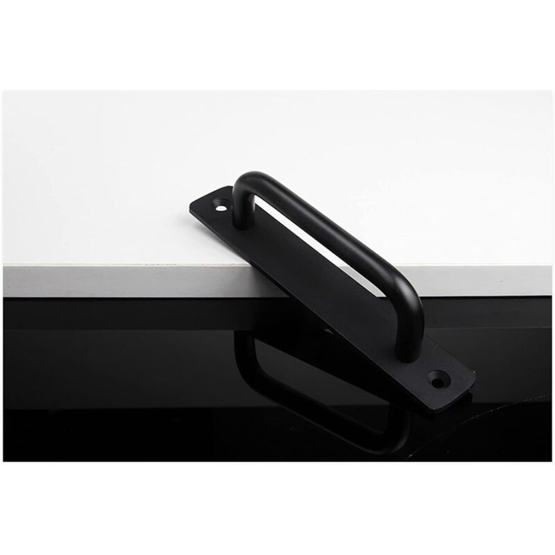 2 pcs Heavy Duty Barn Door Handle, Steel Sliding Door Pull Handle, Black Cast Iron Door Handle, Interior Exterior Door - Image 3