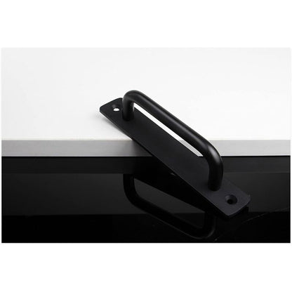 2 pcs Heavy Duty Barn Door Handle, Steel Sliding Door Pull Handle, Black Cast Iron Door Handle, Interior Exterior Door - Image 3