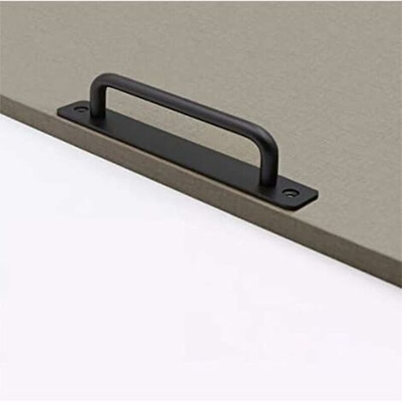 2 pcs Heavy Duty Barn Door Handle, Steel Sliding Door Pull Handle, Black Cast Iron Door Handle, Interior Exterior Door - Image 4