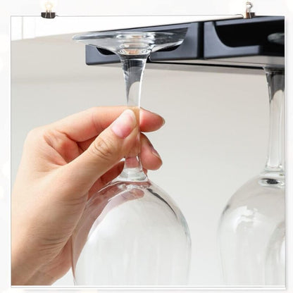 Hanging Wine Glass Holder - No Drilling Required, Large Capacity, Hanging Stemware Rack, For Bar Kitchen, 25.3 11 2Cm - Image 4