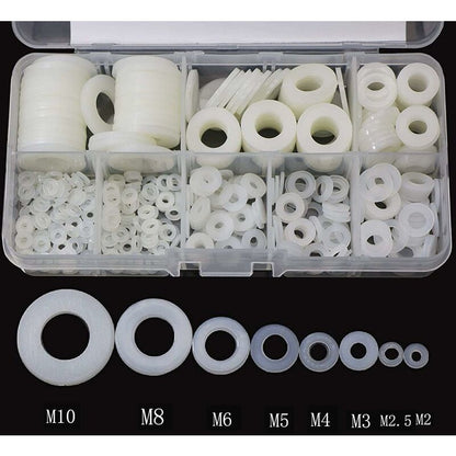 Nylon Washer Plastic Spacer M2.5 M3 M4 M5 M6 M8 M10 Flat Washer ROund 520 pcs - Image 3