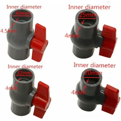 Pvc Ball Valve, U-Pvc Plastic Valve, Flow Control And Cut-Off Straight Joint (Φ20Mm) - Image 2