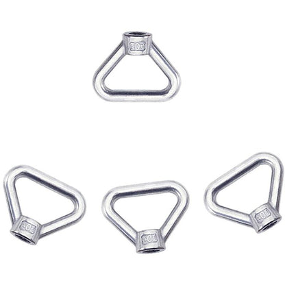 Lifting Eye Nut 8 pcs M8 Ring Nut Screw Nut Silver 304 Stainless Steel Triangle Ring Nut Lifting Ring Eye Nut Fastener - Image 4