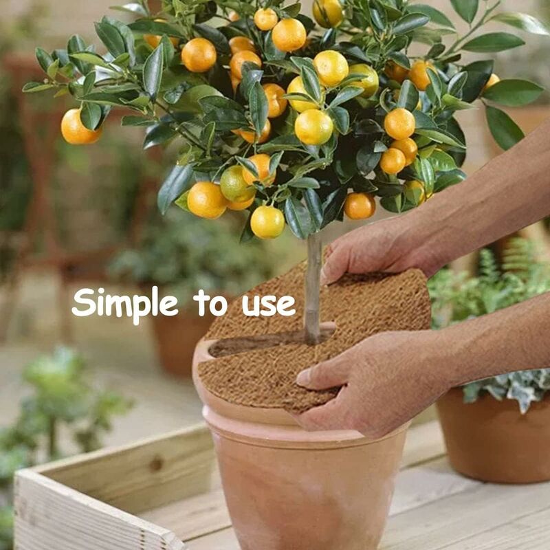 Pieces Mulching Disc, Winter Protection For Potted Plants, Plant Protection Mat, Biodegradable Coconut Mat Plants For - Image 4