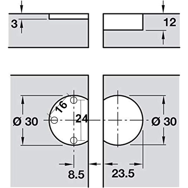 90 Degree Flap Hinge 30Mm For Lid Furniture Hinges Folding Door Hardware Miter Hinge For Kitchen Cupboard Doors - Image 2
