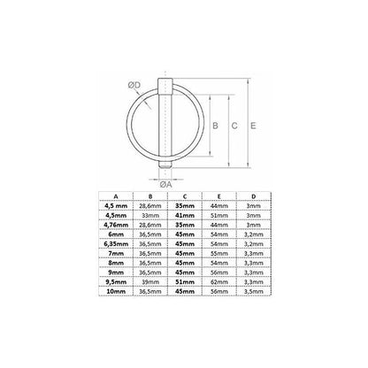 Pins 6Mm X 45Mm Pins 6.0Mm [10 Pieces] Electrogalvanized - Image 2
