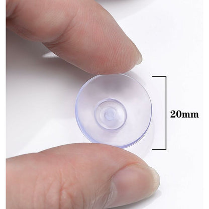 20 pcs Small Clear Plastic Suction Cups No Hook 20Mm - Image 2