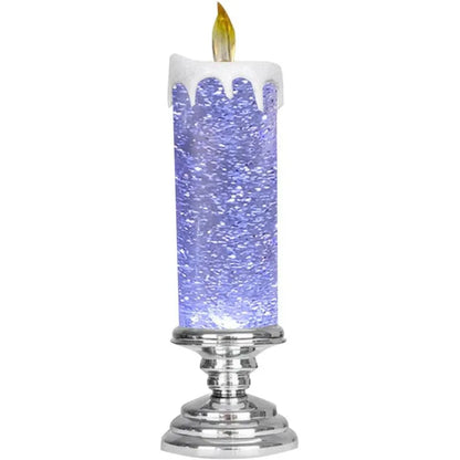 Flickering Flameless Candles Christmas LED Candles - Usb Rechargeable Color Changing Christmas Candles, LED Water