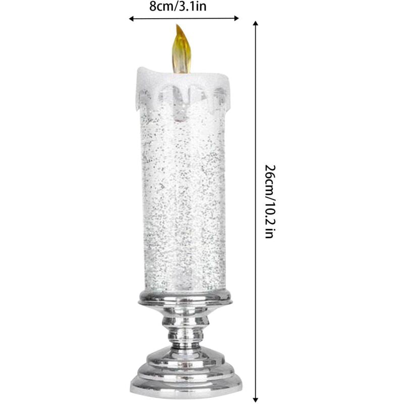 Flickering Flameless Candles Christmas LED Candles - Usb Rechargeable Color Changing Christmas Candles, LED Water - Image 4