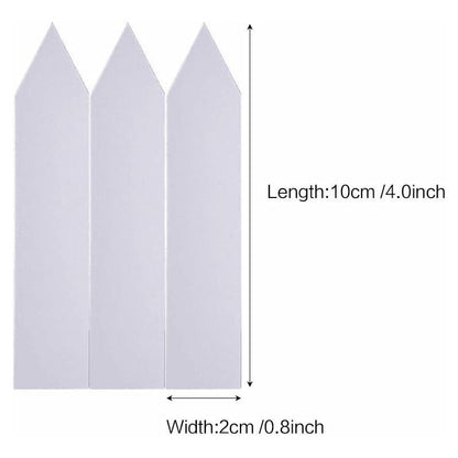 100 pcs Plastic Plant Label, White Plastic Garden Tag 10X2Cm - Image 2