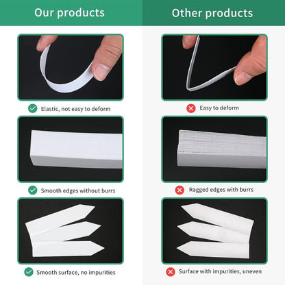 100 pcs Plastic Plant Label, White Plastic Garden Tag 10X2Cm - Image 3