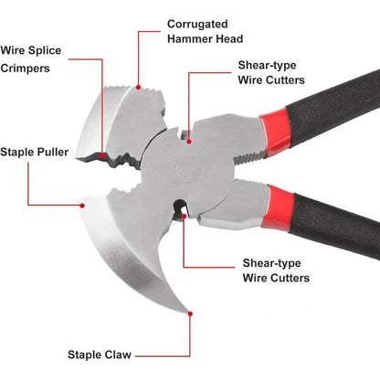 10.5" Fence Pliers - Solid Joint Pliers - Fence Pliers - Heavy Duty Fence Pliers - Multi-Tool For Fencing - Pliers With - Image 3