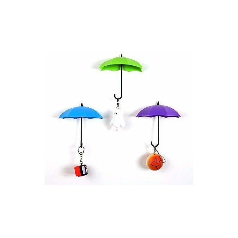 Pieces Self Adhesive Wall Key Holder Clothes Hook Rack Umbrella Stand Decorative Accessories Home Decor Accents Gift - Image 3