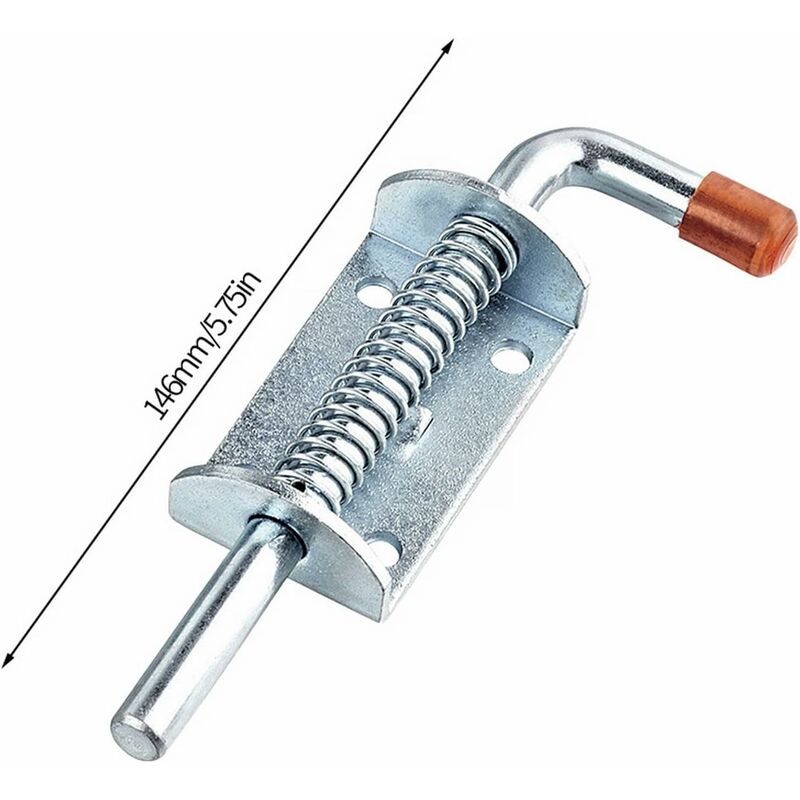 4 pcs Trailer Modification Accessories Zipper Pull 10Mm Thick Trailer Handle Spring Buckle Utv Trailer Lock (Silver, - Image 2