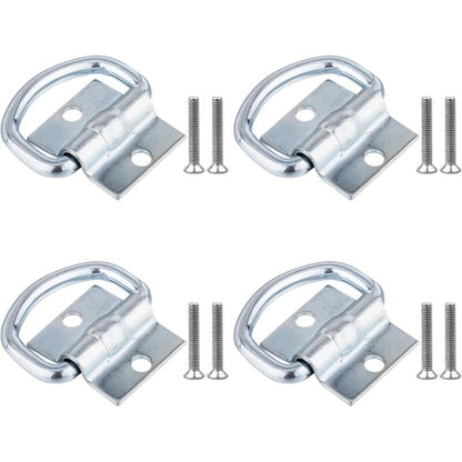 4 pcs Tie Down Rings, D-Ring Trailer Tarpaulin Tie Downs With Screws For Boats, Trucks, Vans And Homes