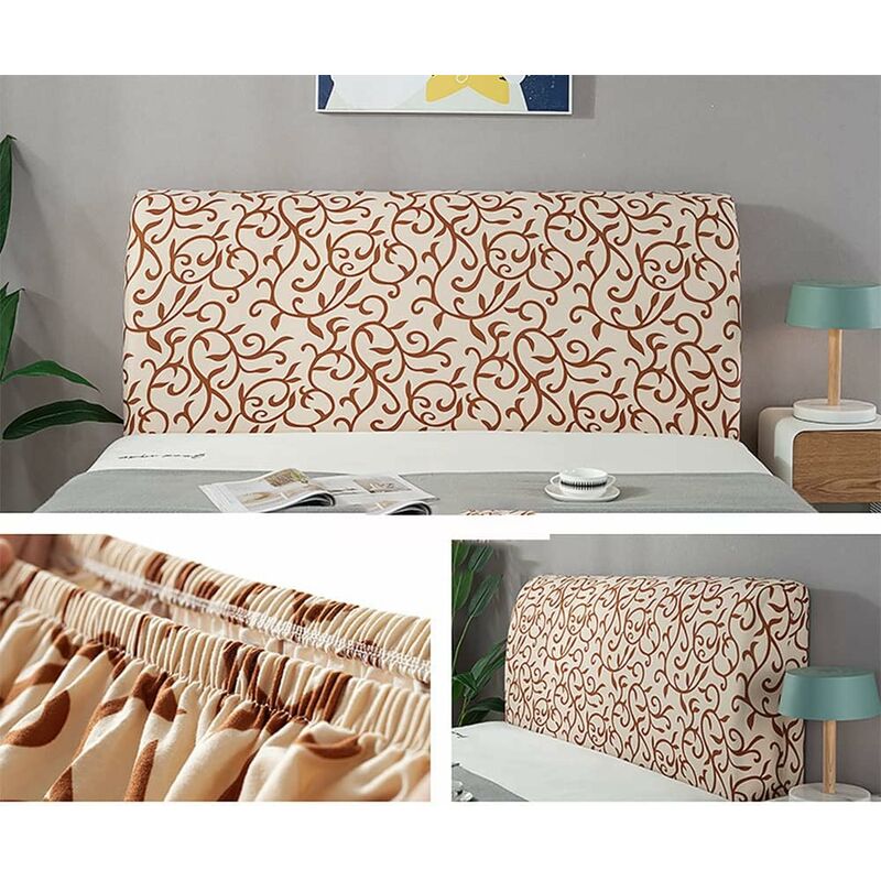 Headboard Cover Painted Pattern Dust Cover Headboard Protector Stretch Cover For Bedroom Upholstered Decoration - Image 2