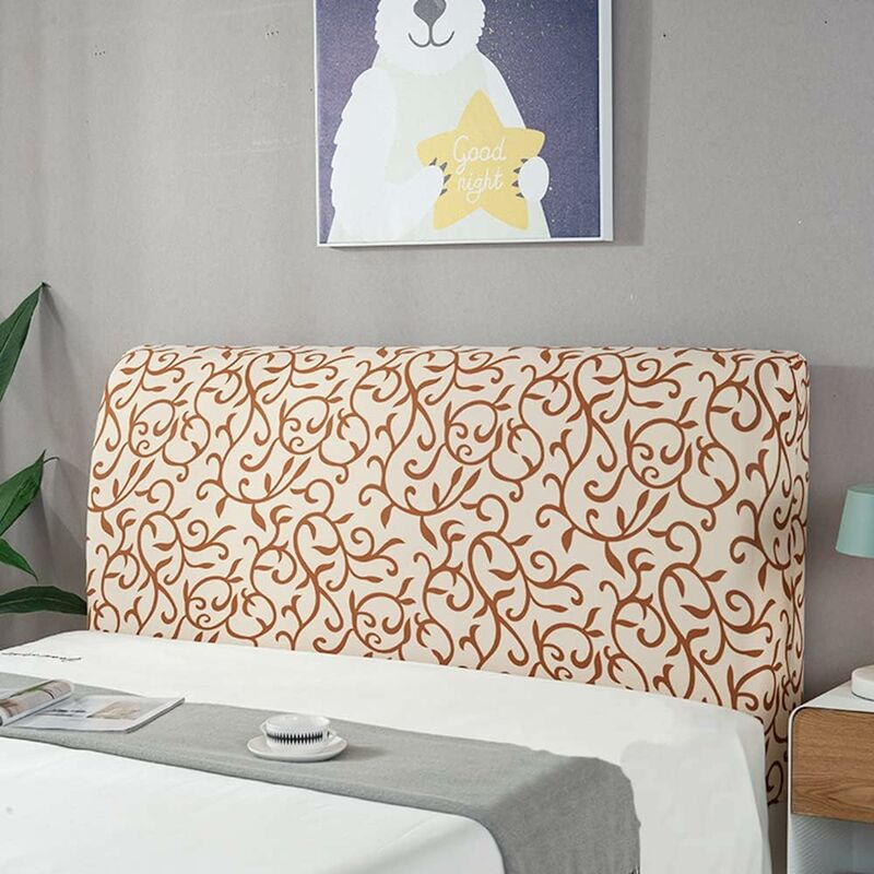 Headboard Cover Painted Pattern Dust Cover Headboard Protector Stretch Cover For Bedroom Upholstered Decoration - Image 3