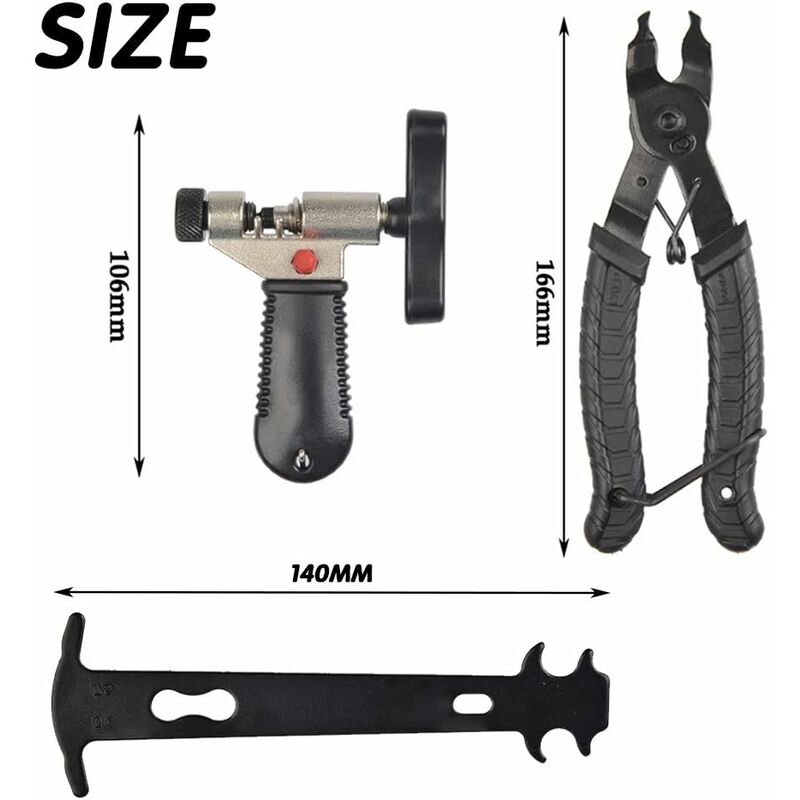 9 In 1 Bicycle Repair Tool, Bike Chain Tool Professional Bike Chain Repair Tool Kit Bicycle Link Pliers - Image 3