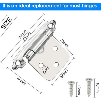 6 pcs Door Hinge Self Closing Hinge Cold ROlled Steel Material Spring Hinge With DAmper For Door Closet Shoe Cabinet - Image 3