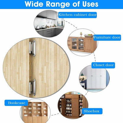 6 pcs Door Hinge Self Closing Hinge Cold ROlled Steel Material Spring Hinge With DAmper For Door Closet Shoe Cabinet - Image 4