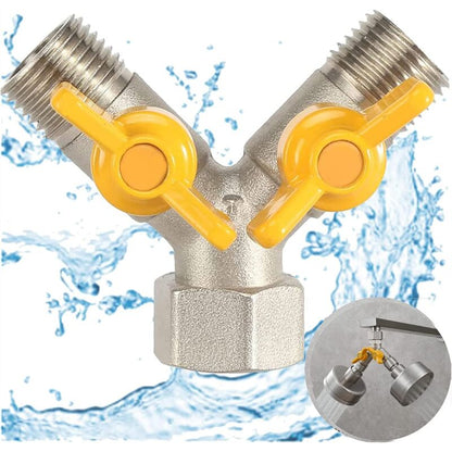 1/2" Switch Valve, Y-Shaped Three-Way Valve With Shut-Off Valve, Shower Head, Shower Arm, Washing Machine Spout