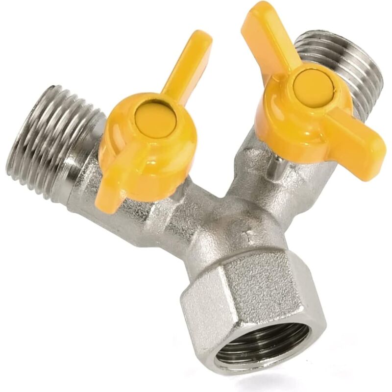 1/2" Switch Valve, Y-Shaped Three-Way Valve With Shut-Off Valve, Shower Head, Shower Arm, Washing Machine Spout - Image 2