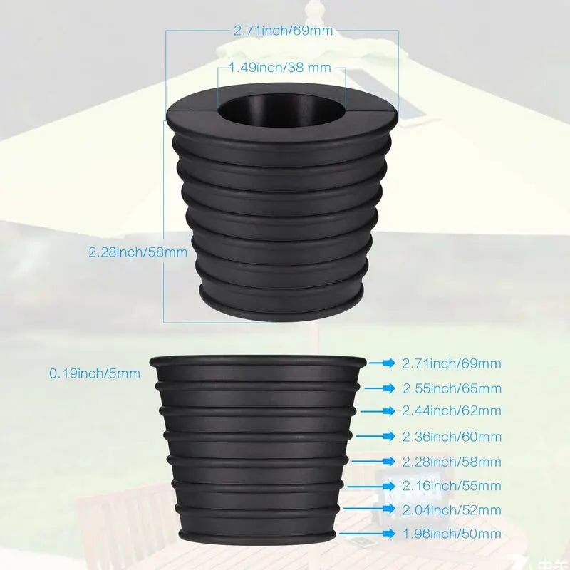 Umbrella Cone Base Stand, For Patio Table Hole Opening And Stability Or Parasol Base Holder, Umbrella Stand, 1.5" - Image 2