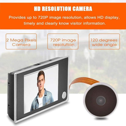 Smart Indoor/Outdoor Peephole Camera Smart Doorbell Security Camera 120 Degree Wide View Digital Door Viewer And - Image 2