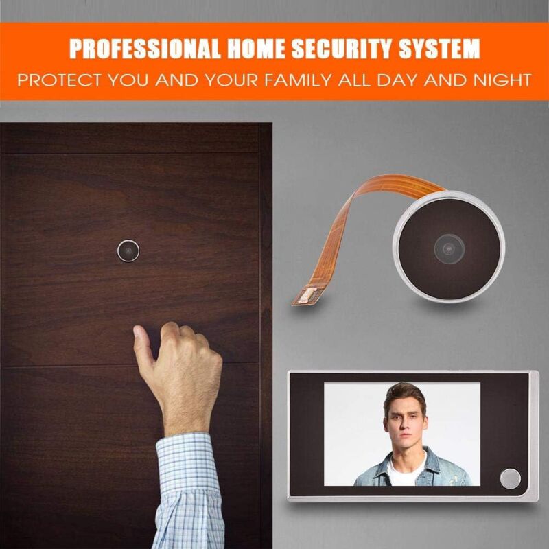 Smart Indoor/Outdoor Peephole Camera Smart Doorbell Security Camera 120 Degree Wide View Digital Door Viewer And - Image 4