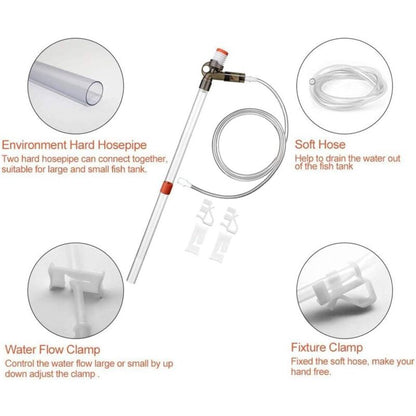 Aquarium Vacuum Cleaner Fish Tank Gravel Cleaning Kit With Siphon For Water Change - Cleaning Pump With Air Pressure - Image 2