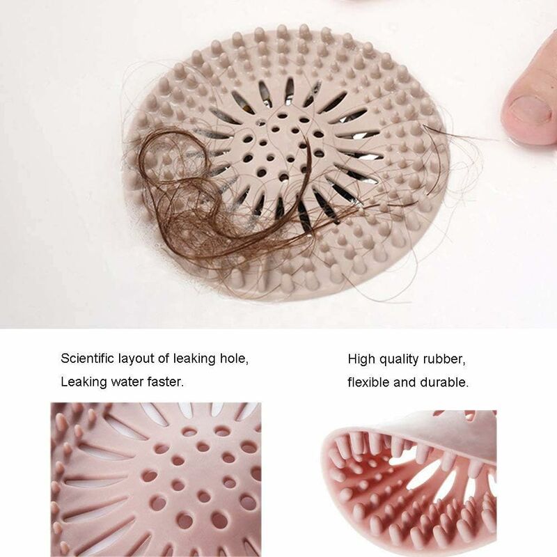 4 pcs Silicone Hair Filter, Universal Drain Protector Device, Can Be Used In Bathroom, Bathtub, Kitchen, Hair Filter - Image 3