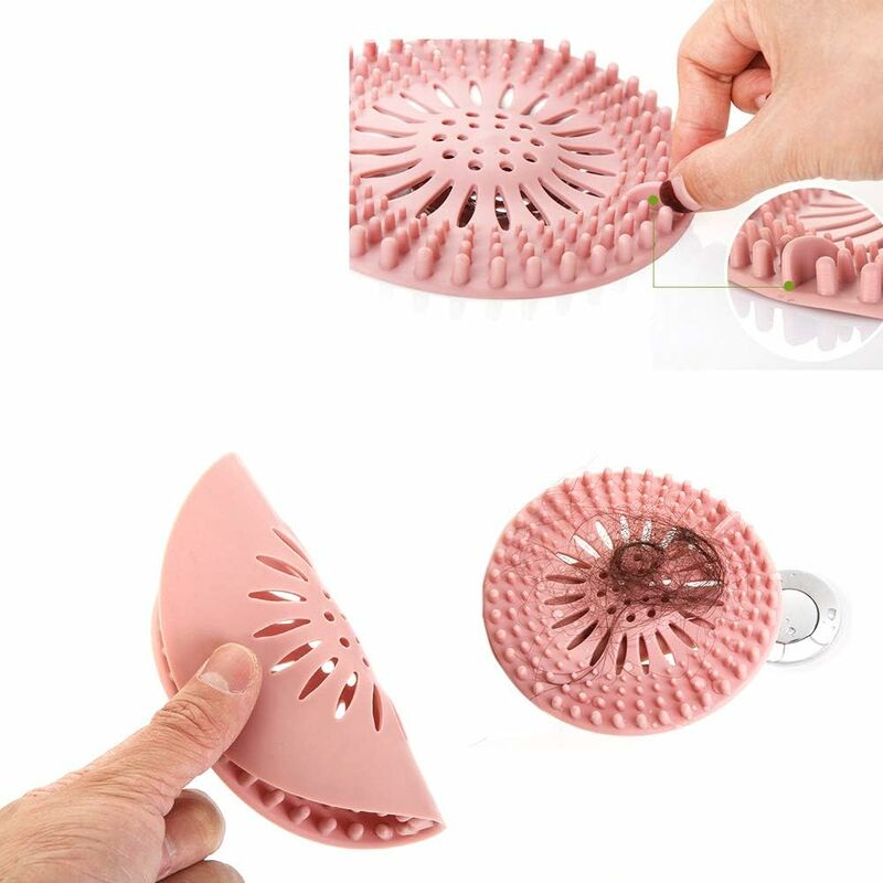 4 pcs Silicone Hair Filter, Universal Drain Protector Device, Can Be Used In Bathroom, Bathtub, Kitchen, Hair Filter - Image 4