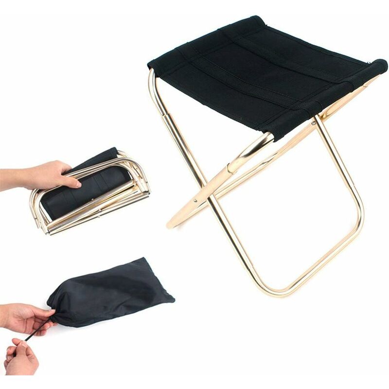 Folding Camping Stool, Mini Portable Folding Stool Portable Folding Chair For Camping, Fishing, Travel - Image 3