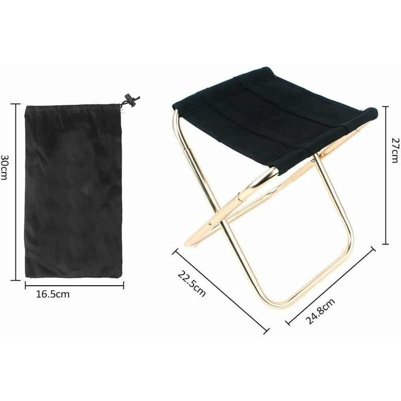 Folding Camping Stool, Mini Portable Folding Stool Portable Folding Chair For Camping, Fishing, Travel - Image 4