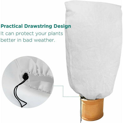 2 Pieces Plant Winter Protection Bags Winter Protection For Potted Plants, White, Solid, 100 X 80 Cm - Image 4