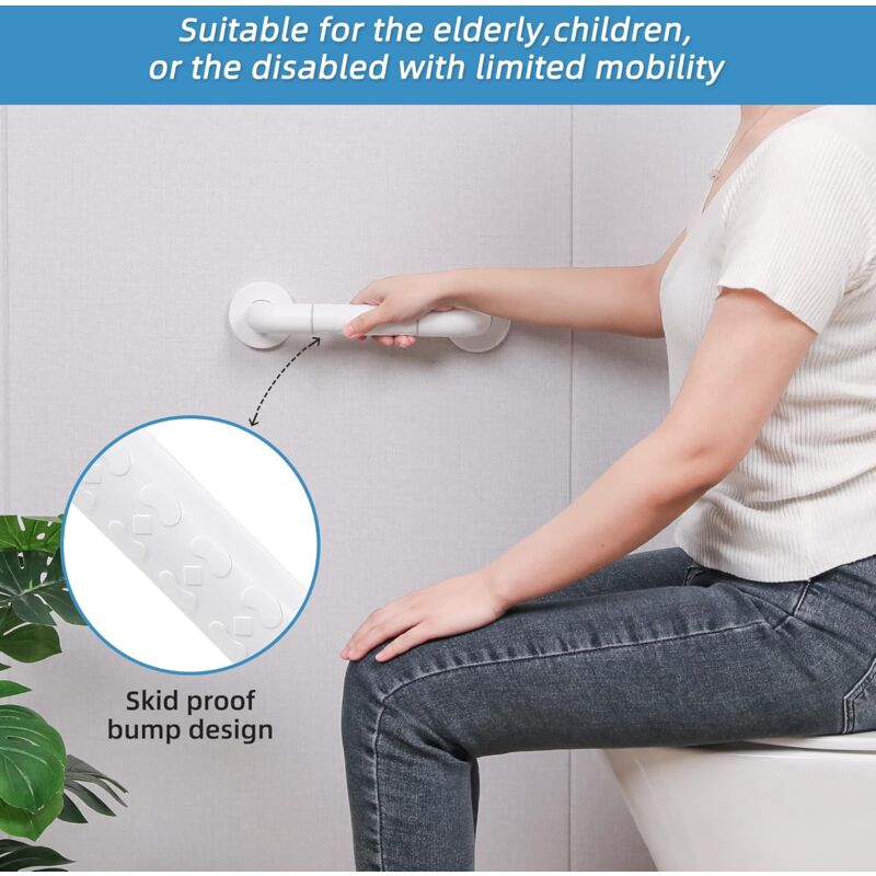 2 Stainless Steel Bathroom Grab Bars, 30Cm - Image 4