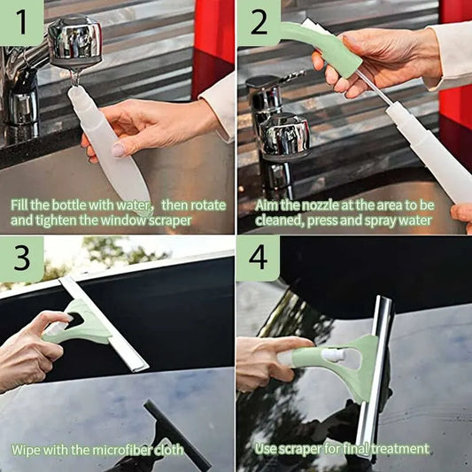 Green Car Window Cleaning Squeegee For Interior And Exterior - Image 3