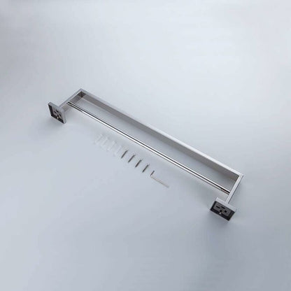 Bathroom Wall Mounted Towel Rack, Double Towel Bar, Chrome Mirror Polished, 60Cm - Image 4