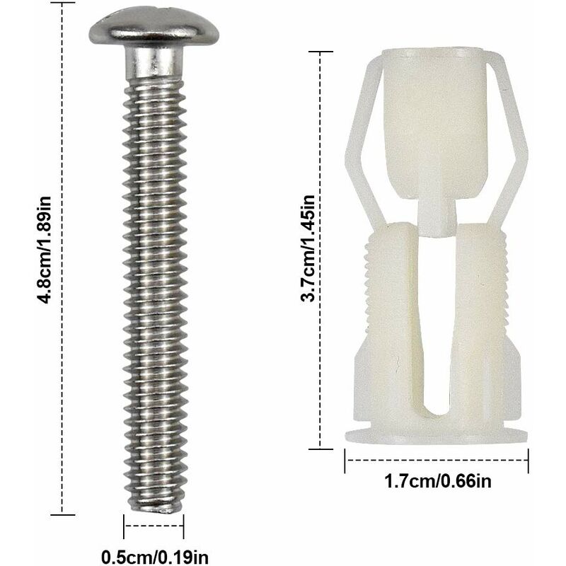2 pcs Toilet Lid Expansion Screw Toilet Seat Fixing Screw Toilet Seat Fixing Set Toilet Lid Replacement Parts - Image 2