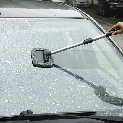 Windshield Cleaning Brush, Car Window Wash Brush With Extendable Handle Microfiber Pad 180 Degree ROtation Defogger - Image 3