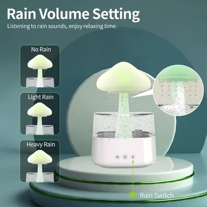 Rain Cloud Humidifier, Essential Oil Diffuser, Cute Mushroom Night Light With 7 Color Changing, Desktop Fountain, Sound - Image 4